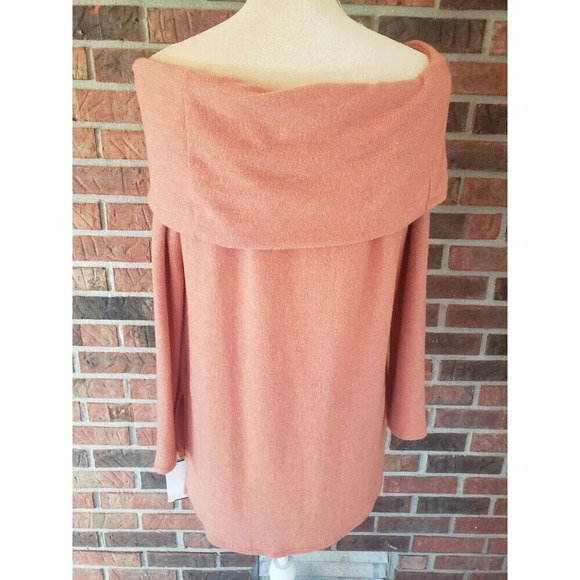 Moa Moa Off Shoulder Cowl Neck Sweater Women’s Size L - Picture 5 of 7